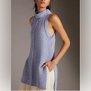 Pilcro Anthropologie Knit Turtleneck Sleeveless Sweater Vest